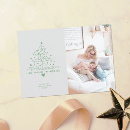 Liebe war Geborene Baumweihnachtskarte Feiertagskarte