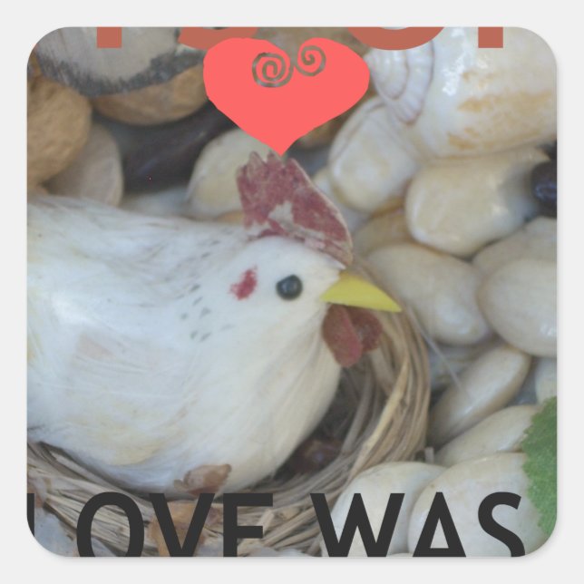 Liebe war in der Luft Quadratischer Aufkleber (Vorderseite)