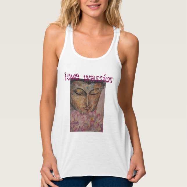 Liebe Warrior Buddha Wasserfarbe Tank Top (Vorderseite)