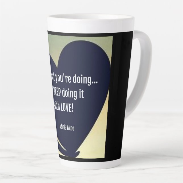 LIEBE Was Sie tun Latte Tasse (L) - Adiela Akoo (Rechte Ecke)