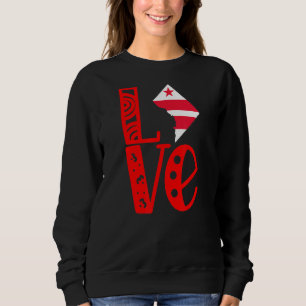 Liebe Washington DC in Blockbriefen Sweatshirt