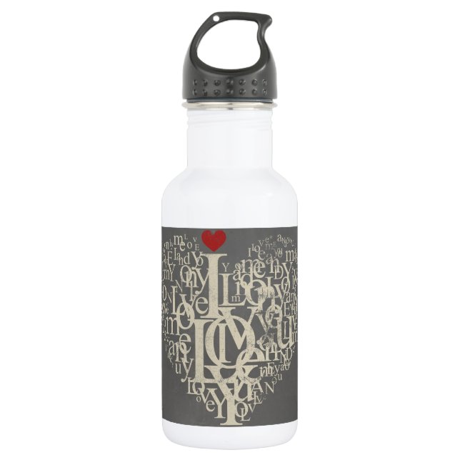 Liebe Wasserflasche (Vorderseite)