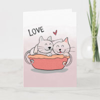 Liebe Watercolor Valentine's Card Niederländische