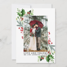 Liebe Watercolor Wintergrün bei Hochzeit