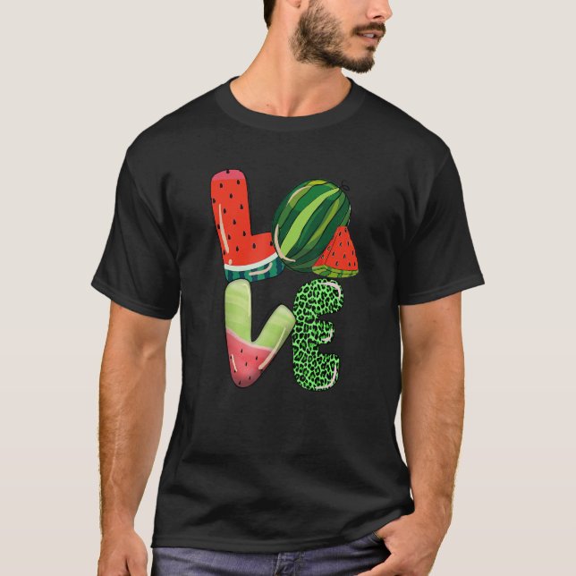 Liebe Watermelon Summer Vibes Watermelon For Men W T-Shirt (Vorderseite)