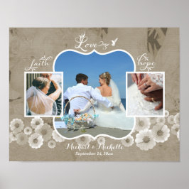 Liebe Wedding Foto Collage Poster