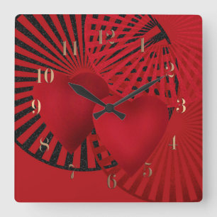 Liebe, Wedding Quadratische Wanduhr