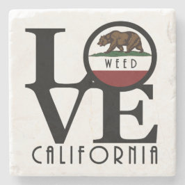LIEBE Weed California Steinuntersetzer