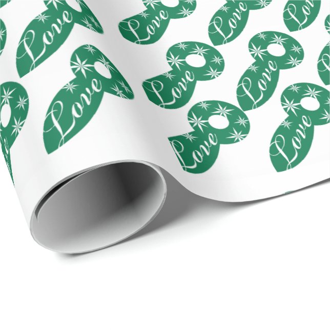 Liebe Weihnachten Jahreszeit Grußpapier Geschenkpapier (Rolleneckpunkt)