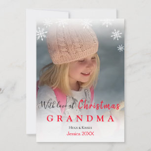 Liebe Weihnachten Oma Foto Schneeflocken Urlaub