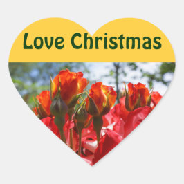 Liebe Weihnachtsaufkleber Siegel Rote Rosen Blume Herz-Aufkleber