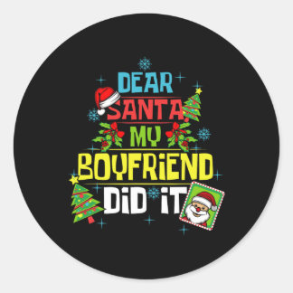 Liebe Weihnachtsfreund hat es Weihnachten Freundin Runder Aufkleber