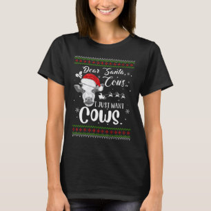Liebe Weihnachtskühe Ich Will Nur Kühe Weihnachten T-Shirt