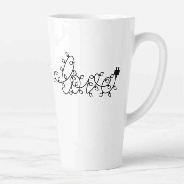 Liebe Weihnachtslichter Text-45871 Milchtasse (Rechts)