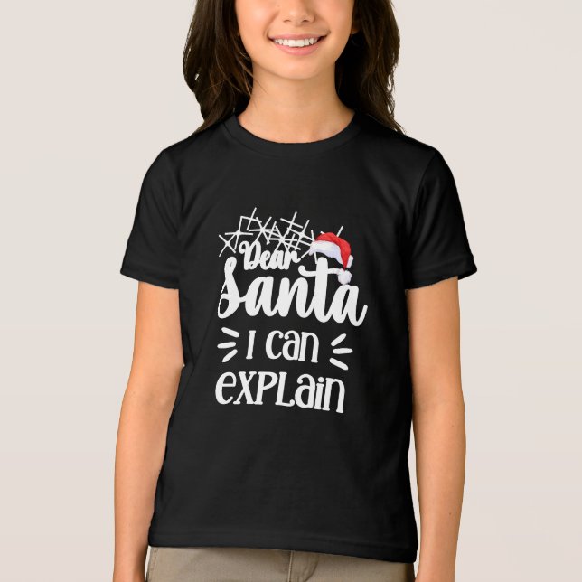 Liebe Weihnachtslustige Kinder Schwarze Weihnachte Tri-Blend Shirt (Vorderseite)