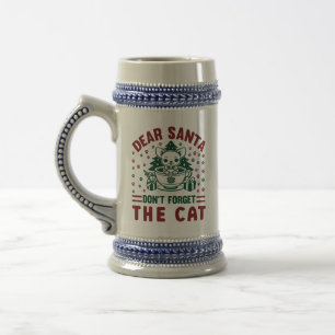 Liebe Weihnachtsmann Vergiss nicht die Katze-68175 Bierglas