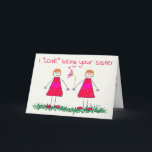 Liebe & WEINANTEIL MIT IHNEN **SISTER** AM GEBURTS Karte<br><div class="desc">TEILEN SIE SICH DANN MIT ****IHRER SCHWESTER****,  WIE SICH DIESE NIEDLICHE UND SEHR BESONDERE KARTE "NUR FÜR SIE" AN DEM TAG,  DEN SIE JEDES JAHR "TEILEN". LASS IHR KENNTNIS,  DASS DU AUCH MIT IHR ZU ***CELEBRATE*** WILL!</div>