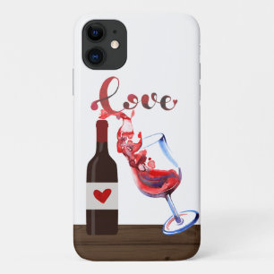 Liebe Weinglas und Flasche Case-Mate iPhone Hülle