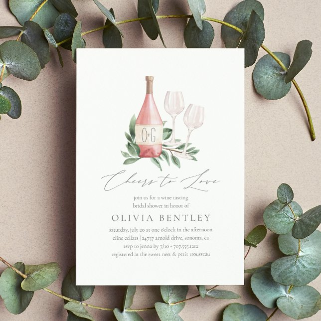 Liebe Weinverkostung Brautparty Einladung (Von Creator hochgeladen)