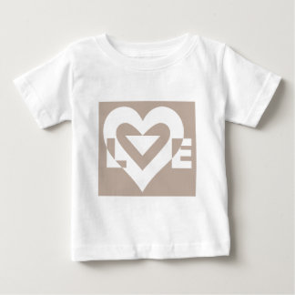 Liebe Weiß auf Grau Baby T-shirt