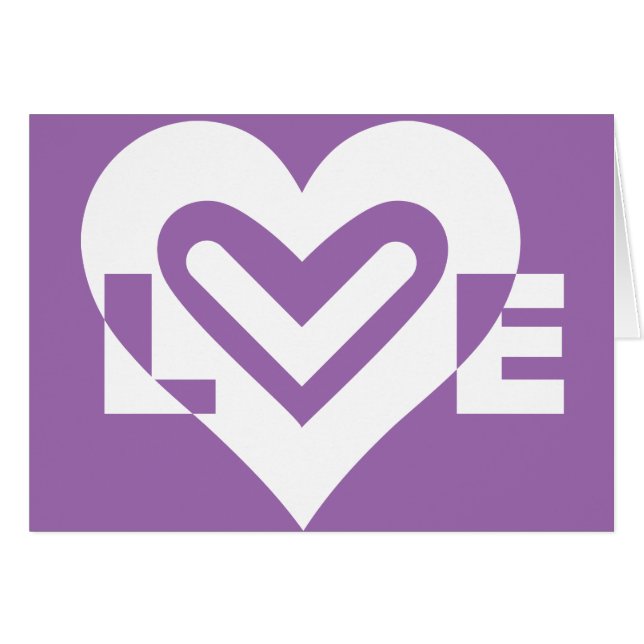 Liebe weiß und Lila (Vorderseite (Horizontal))