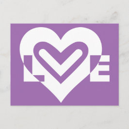 Liebe weiß und Lila Postkarte