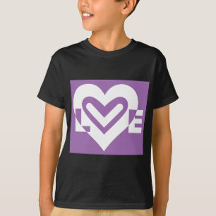 Liebe weiß und Lila T-Shirt