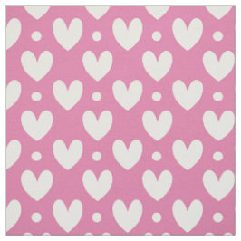 Liebe Weiße Herzpolka Dosen Muster Pink Wenjr Stoff