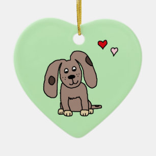 Liebe Welpenverzierung Keramik Ornament