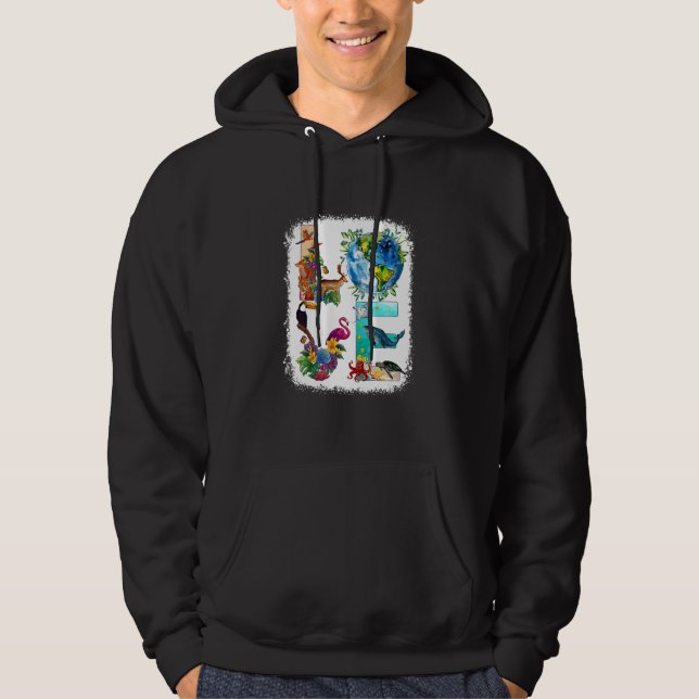 Liebe Welt-Erde-Planet Hoodie (Vorderseite)