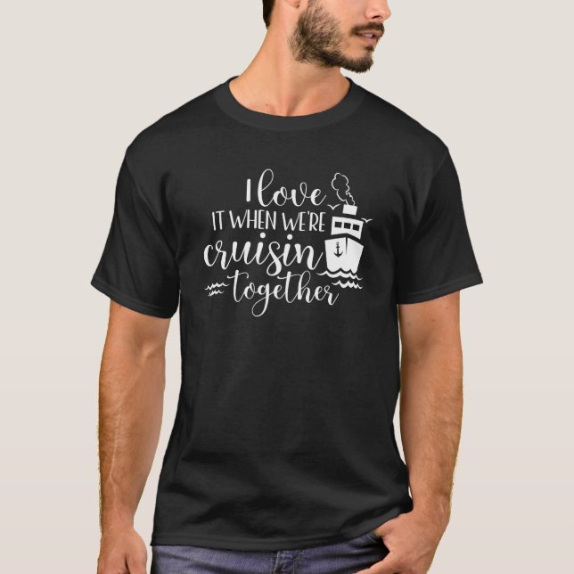 Liebe, wenn wir gemeinsam Familienmatc fahren T-Shirt (Vorderseite)