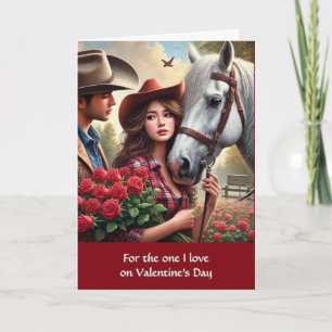 Liebe Western Valentinstag Feiertagskarte