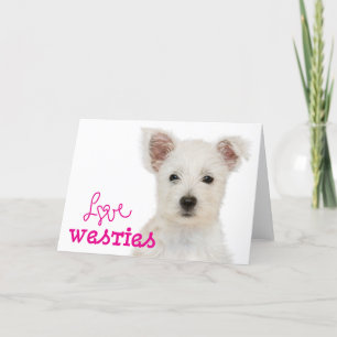 Liebe Westies Blank Note Card Karte