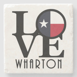 LIEBE Wharton Texas Steinuntersetzer