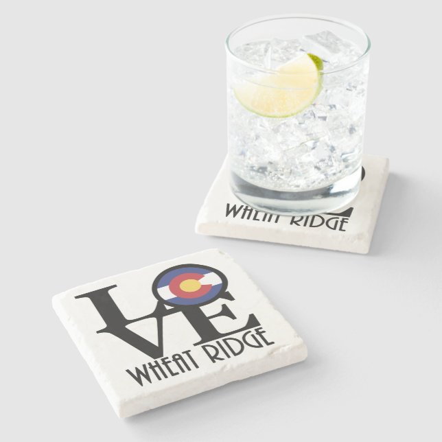 LIEBE Wheat Ridge Colorado Untersetzer (Seitenansicht)