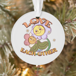 Liebe   Whimsisches Blumendesign Ornament