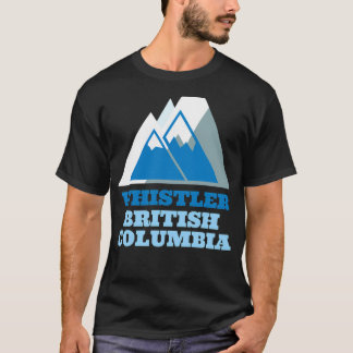Liebe Whistler B.C. Berge - Blauer Baseball Sleev T-Shirt