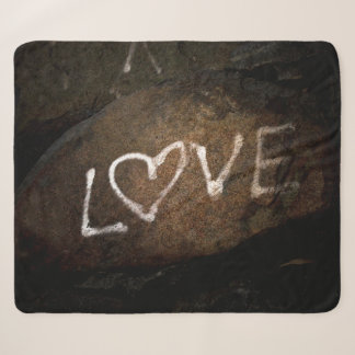 Liebe White Graffiti Sherpadecke
