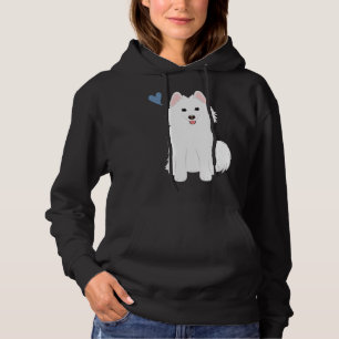 Liebe White Pomsky Spitz Husky Hoodie
