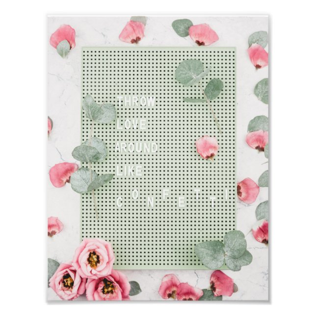 Liebe wie Confetti florales Foto drucken (Vorne)