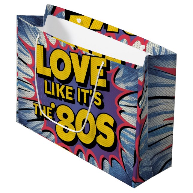 Liebe wie es ist der "80er große geschenktüte (Vorderseite Schrägansicht)