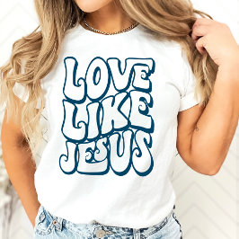 Liebe wie Jesus Christlich Retro T-Shirt