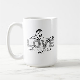 Liebe wie Jesus Christliche Typografie-Design Kaffeetasse