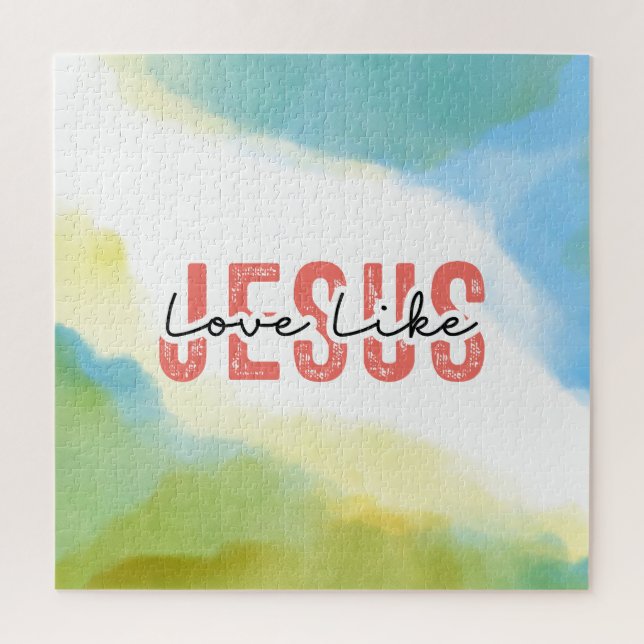 Liebe wie Jesus Christliches Zitat (Vertikal)