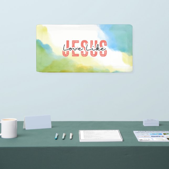 Liebe wie Jesus Christliches Zitat Banner (Messe)