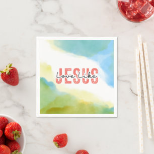 Liebe wie Jesus Christliches Zitat Serviette