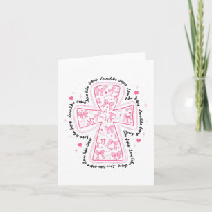 Liebe wie Jesus Coquette Herzkreuz Christliches Va Karte