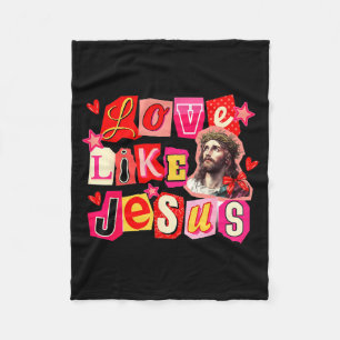 Liebe wie Jesus Gott Religiös Christlich Valentins Fleecedecke