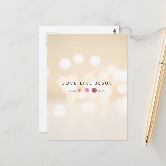 LIEBE WIE JESUS inspirierend Postkarte (Vorderseite/Rückseite Beispiel)