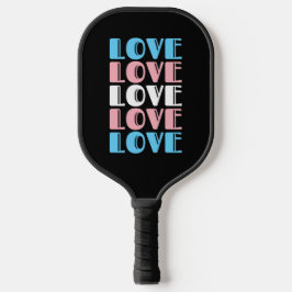 Liebe Wiederholen von LGBTQ Transgender-Pride Pickleball Schläger